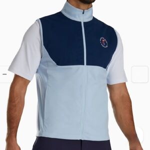 FootJoy 124th US Open Full Zip Golf Vest Blue Mens XL